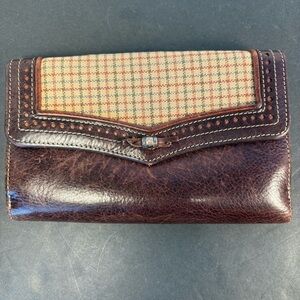 Brighton Plaid & Leather Wallet